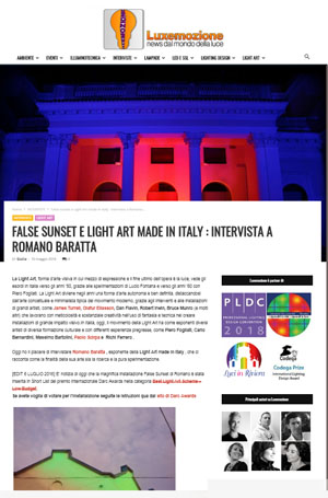 Luxemozione - Intervista: light art made in italy