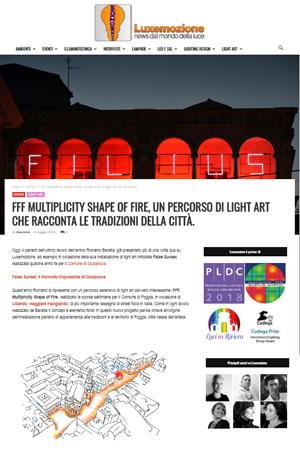 Luxemozione - FFF. Un percorso di Light Art che racconta le tradizioni della città