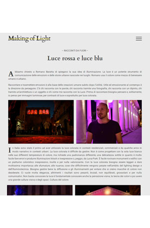 Making of Light - Luce rossa e luce blu