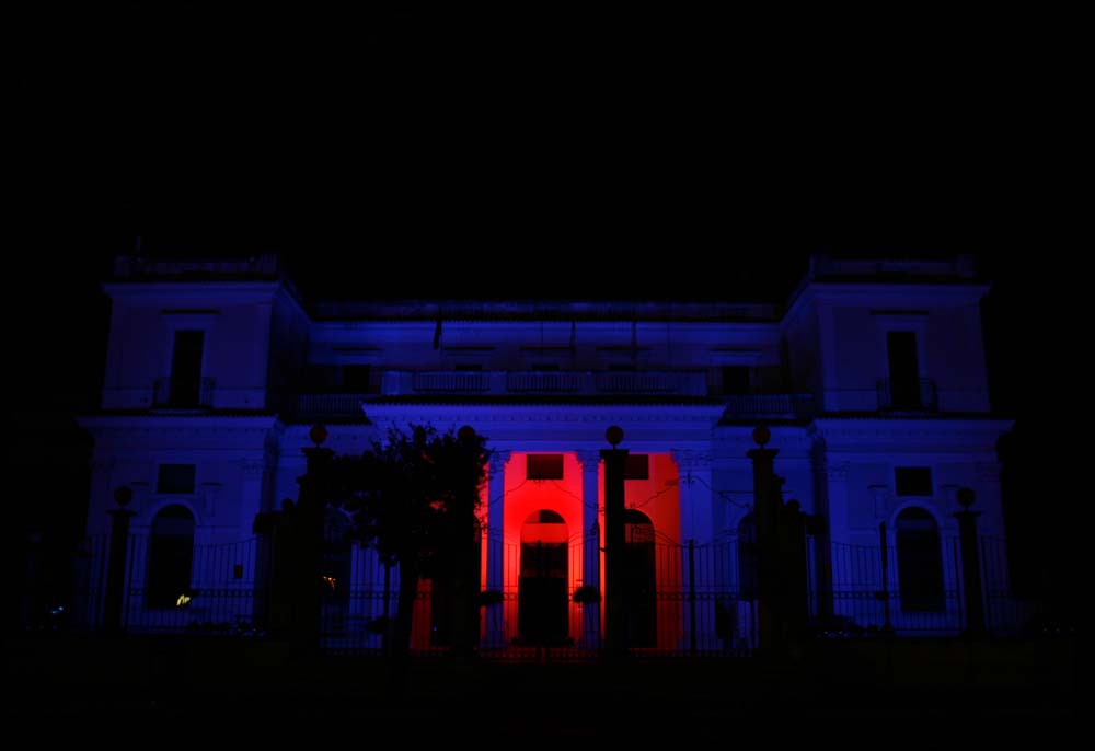Sunmoonarchitecture. False Sunset | light art